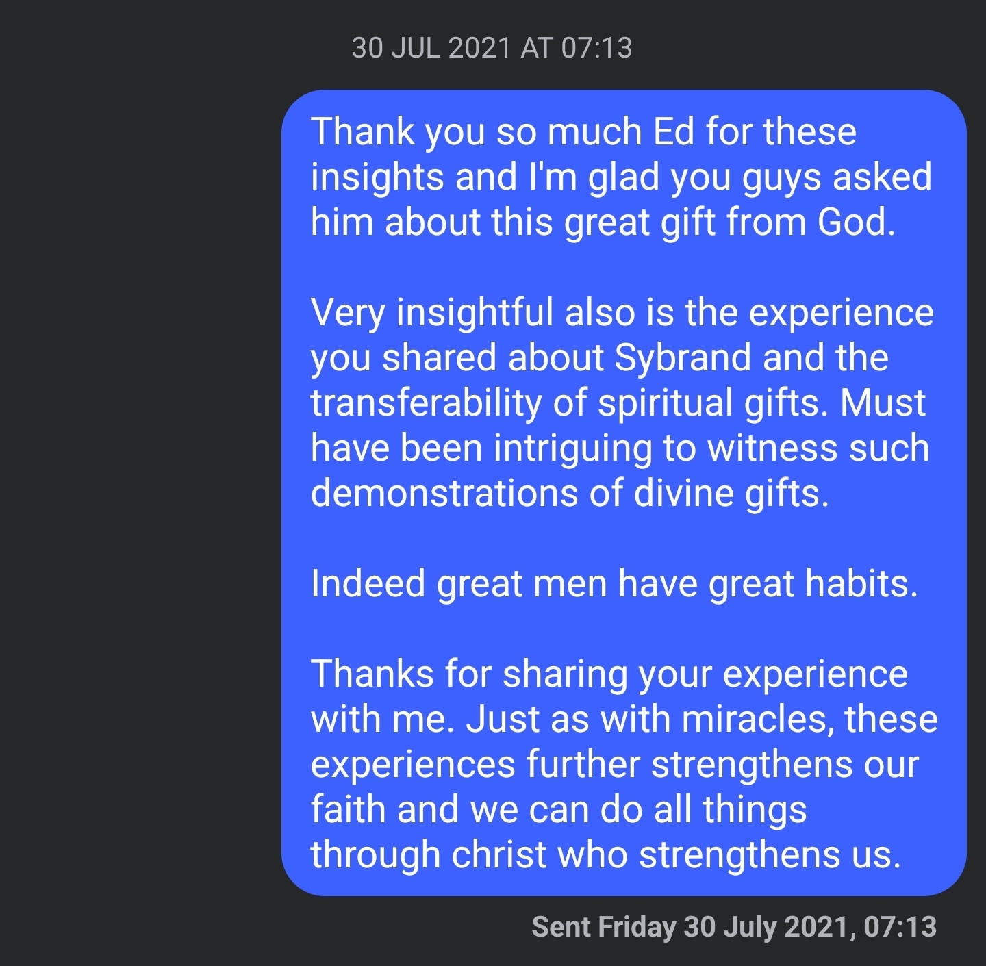 Acknowledgement - SpiritWorshipGen