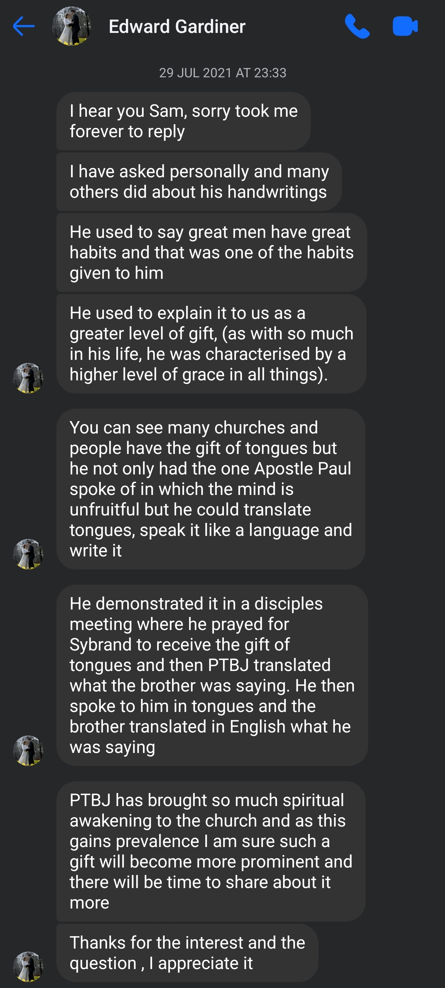 Edward Gardiner’s Response - SpiritWorshipGen