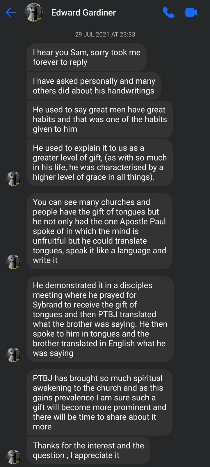 Edward Gardiner’s Response - SpiritWorshipGen