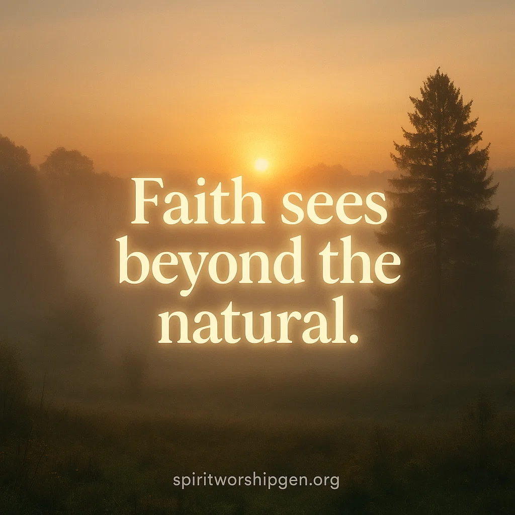 Faith Sees Beyond - SpiritWorshipGen